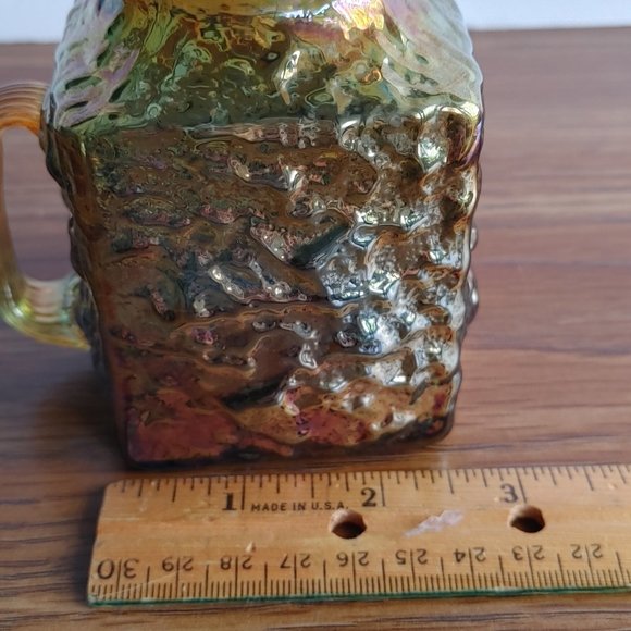 Vintage Pilgrim Glass Carnival/Art Glass Cream Pitcher "Nugget" Pattern - Picture 8 of 9